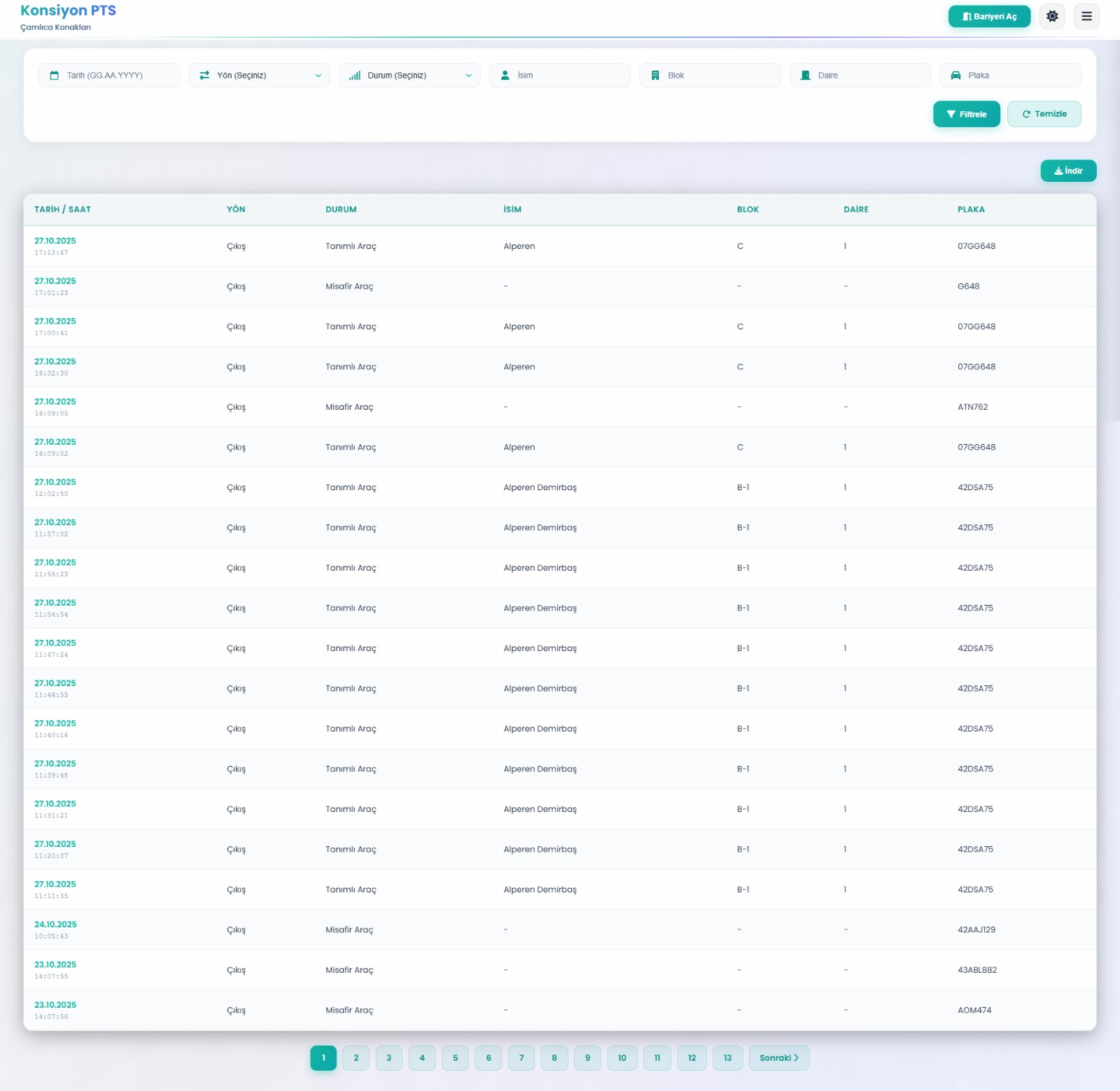 Konsiyon Plaka Tanıma Sistemi (PTS)